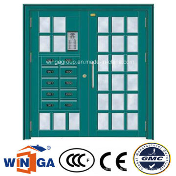 Big Double Size Electric Security Steel Glass Door (W-GD-25)